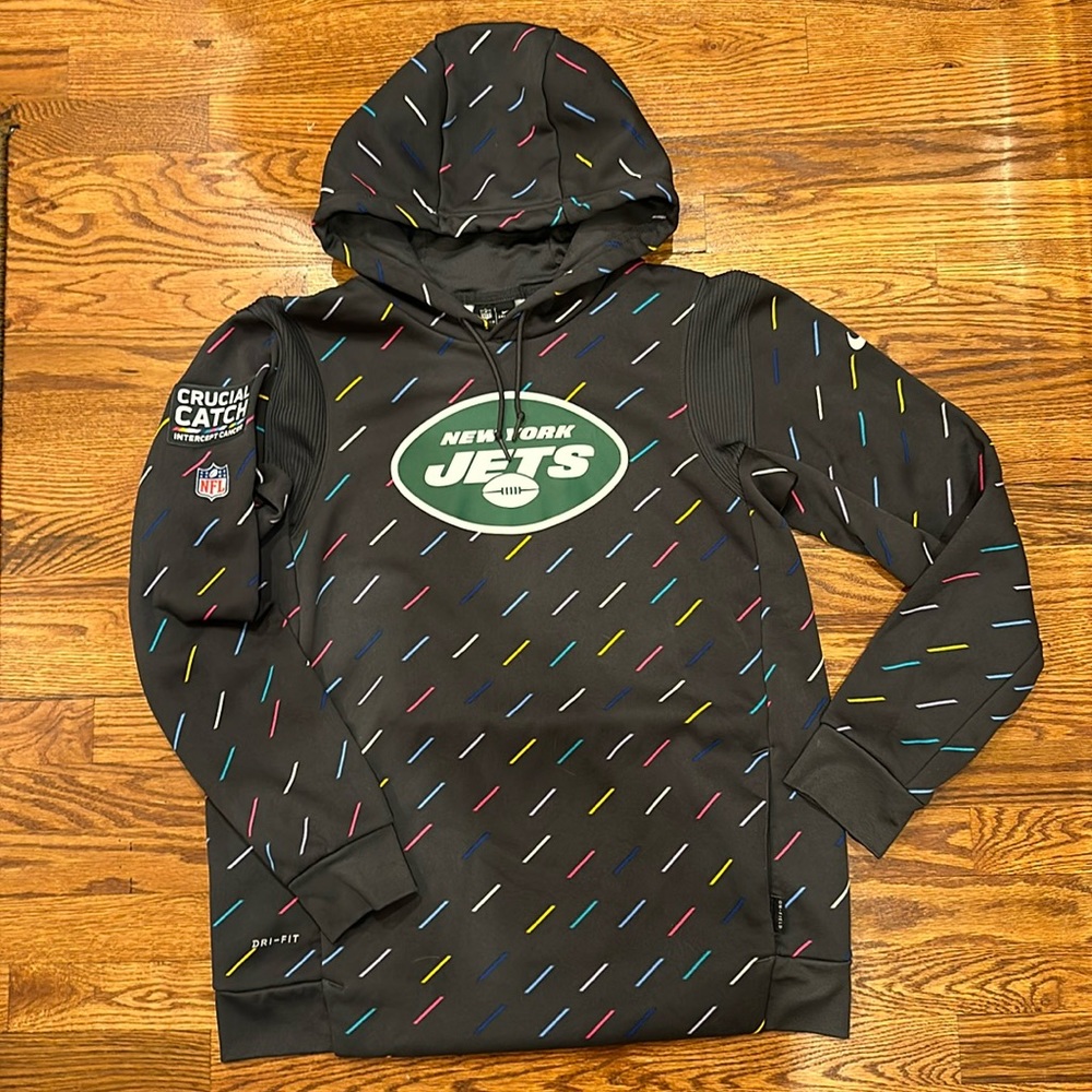 Men’s New York Jets Crucial Catch NFL Dry Fit Hoodie- Sz: Medium